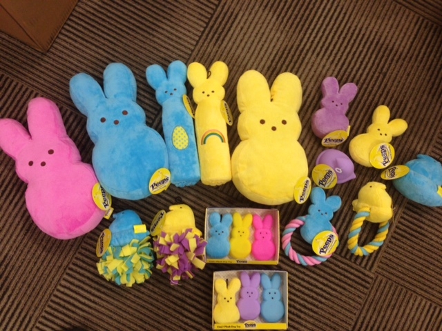 easter peeps dog toys